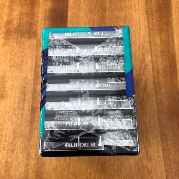 NEW SEALED Fuji Audio Cassette Blank Tapes DR-I Extra Slim 60 Minutes 7 Pack - Picture 5 of 5